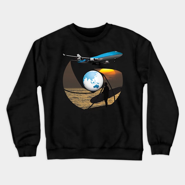 Travel Crewneck Sweatshirt by TeeText